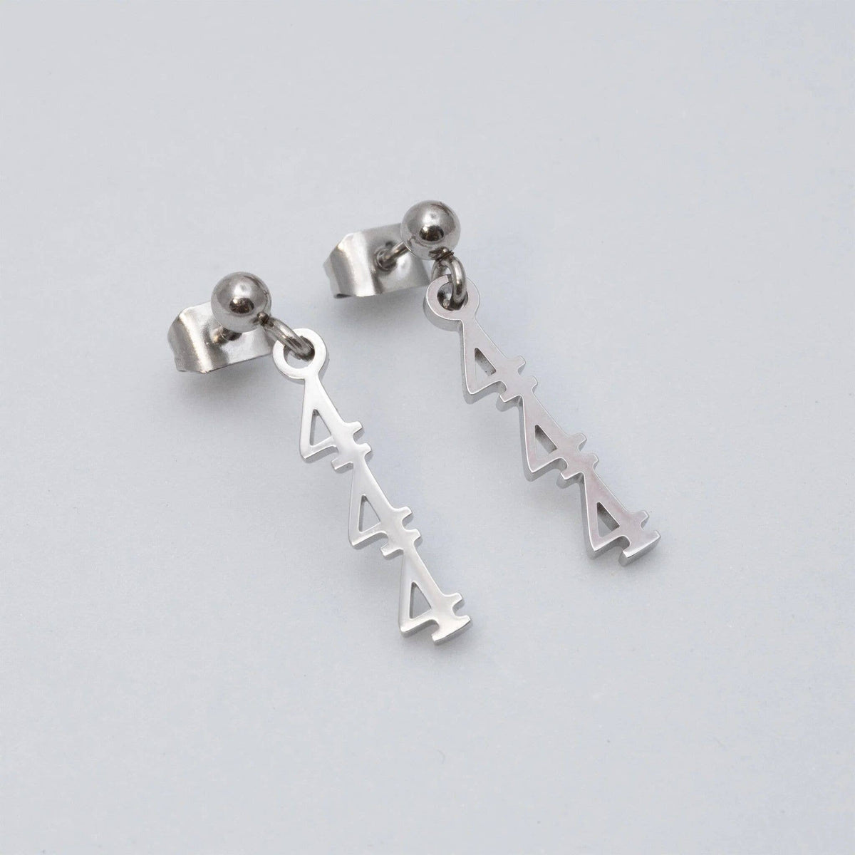24PC 18K Gold Stainless Steel Angel Number Earring Set