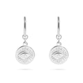 18K Gold PVD Stainless Steel Evil Eye Charm Huggie Earrings
