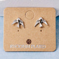 Gold Dipped Flying Bird Stud Earrings