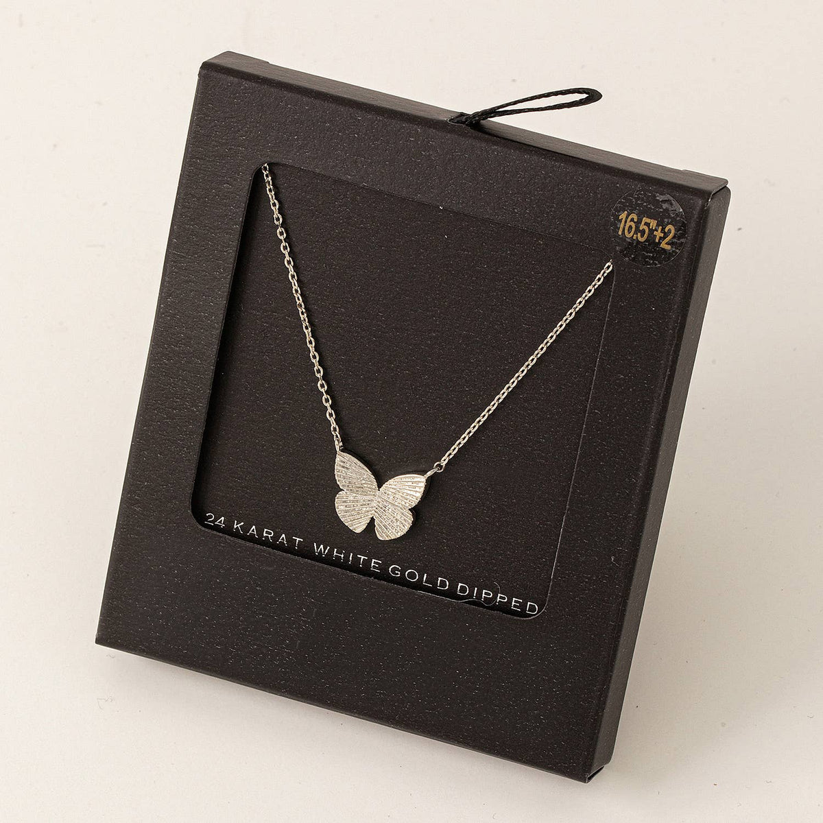 Gold Dipped Butterfly Pendant Necklace