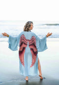 She Who Rises — Classic Angel Wing Kimono (115 cm) - ICE BLUE