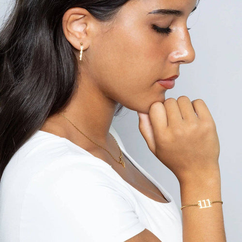 18K Gold PVD Stainless Steel Angel Number Bracelet