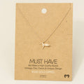 Gold Dipped Humming Bird Pendant Necklace