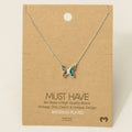 Gold Dipped Mini Butterfly Pendant Necklace